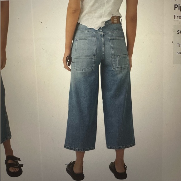 Free People Piper Mid Rise Crop Wide Leg Jean - Picture 6 of 7